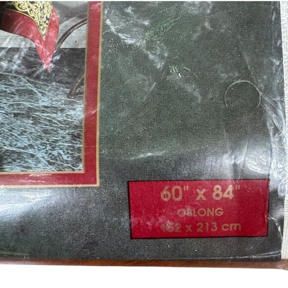 Holiday Statements Venetian Holiday 60X84" Obl Tablecloth Red/Grn/Gold Floral - Picture 4 of 7